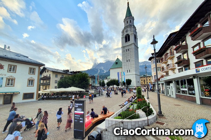 The Bell tower of Cortina d'Ampezzo
