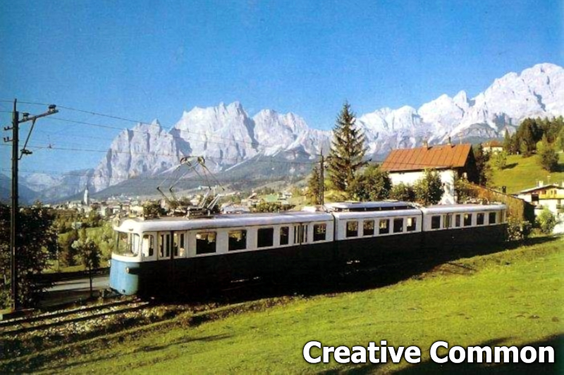 The old Dolomites train